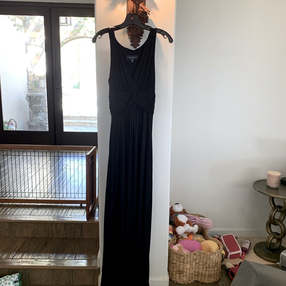 Karen Kane soft brushed jersey cotton maxi dress w empire bust ruching. NWOT, Sm